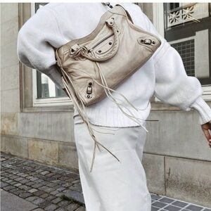 Authentic Balenciaga City Bag Medium Cream, Shoulder Bag